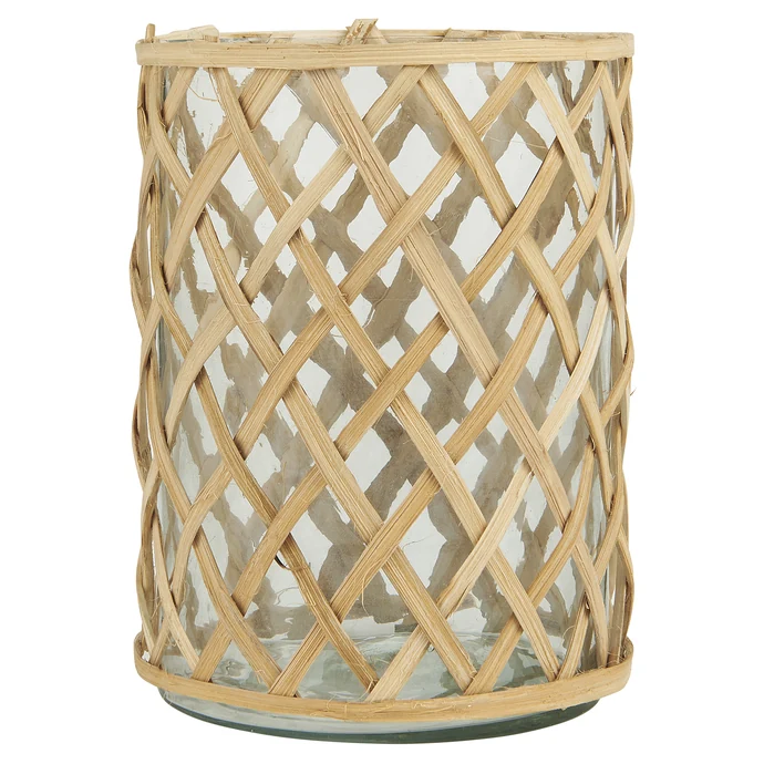 IB LAURSEN / Skleněný svícen Bamboo Braid