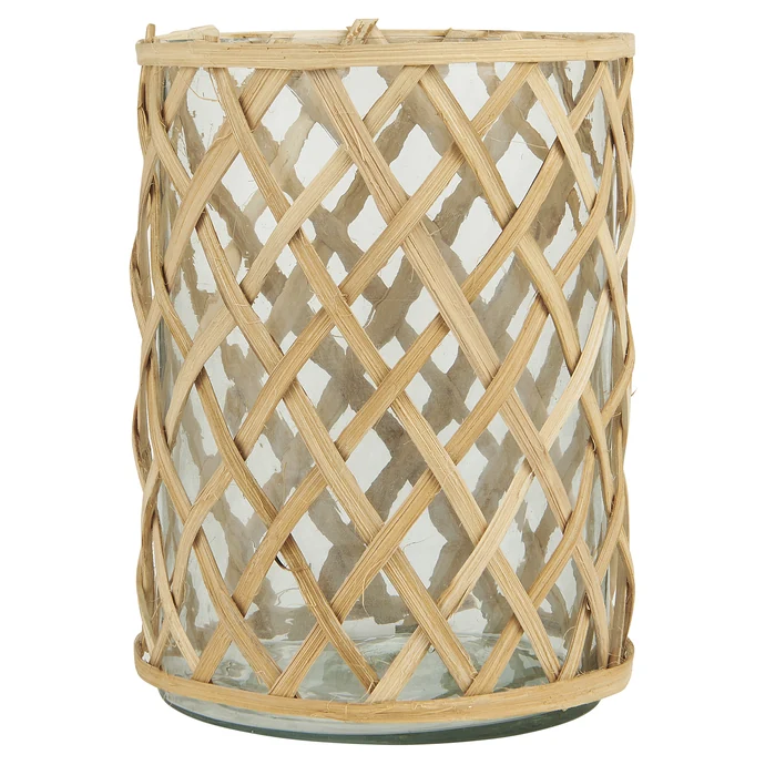 Ib Laursen / Skleněný svícen Bamboo Braid