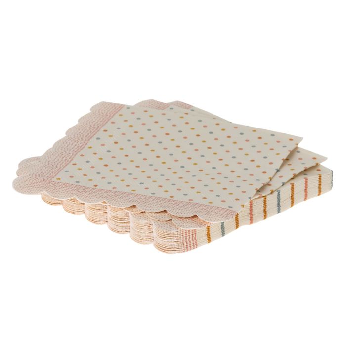 Maileg / Papírové ubrousky Rose Dots - 16 ks