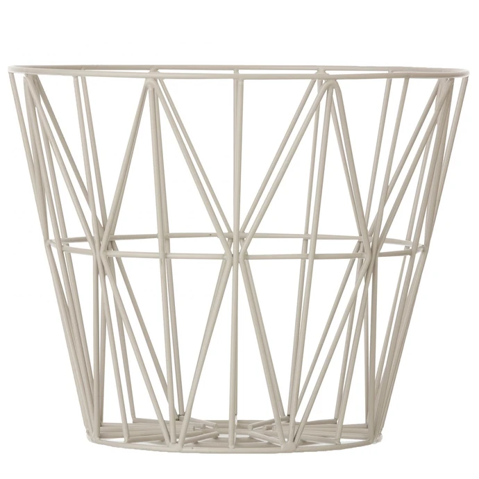 Ferm Living / Drátěný koš Grey - large