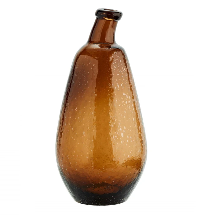 MADAM STOLTZ / Sklenená váza Brown Asymmetric 37cm