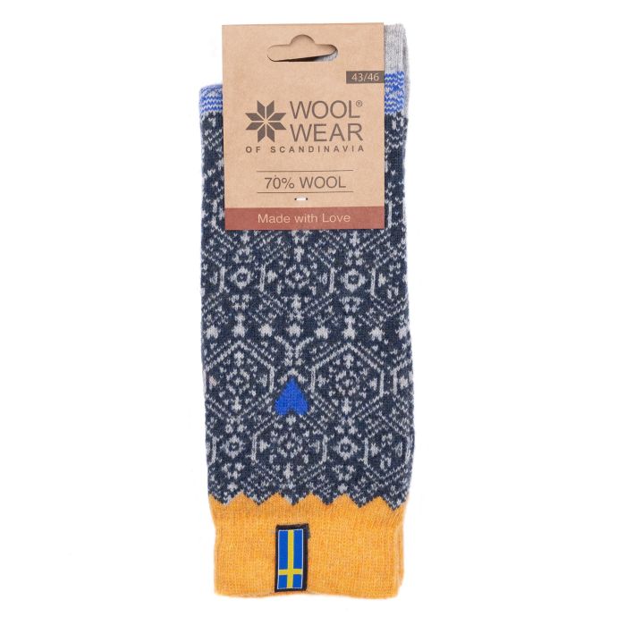 Charm Scandinavien / Vlněné ponožky Blue/Orange no. 45