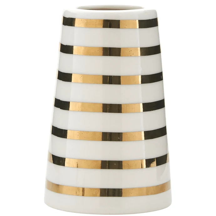 House Doctor / Porcelánová váza Sailor Stripes Gold
