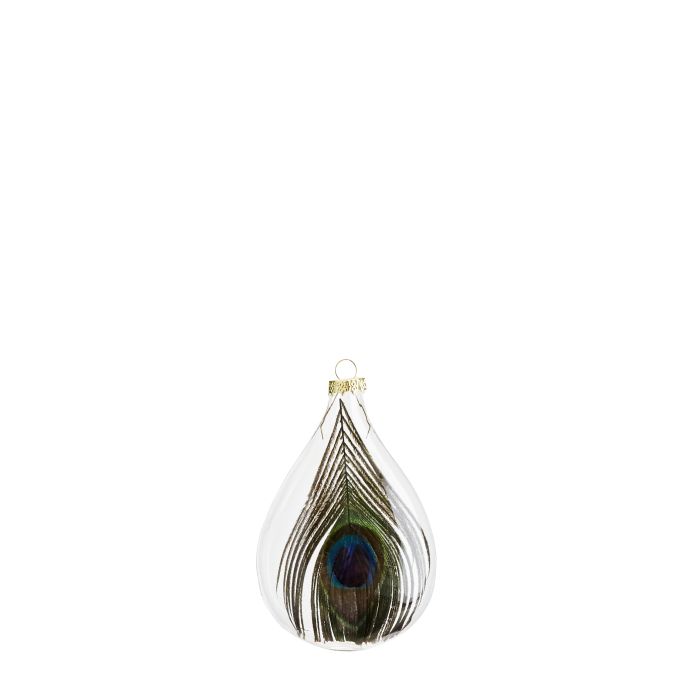 MADAM STOLTZ / Vianočná ozdoba Peacock Feather