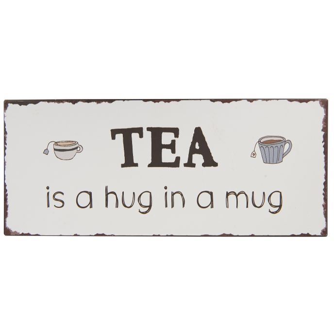 IB LAURSEN / Plechová ceduľa Tea is a hug in a mug
