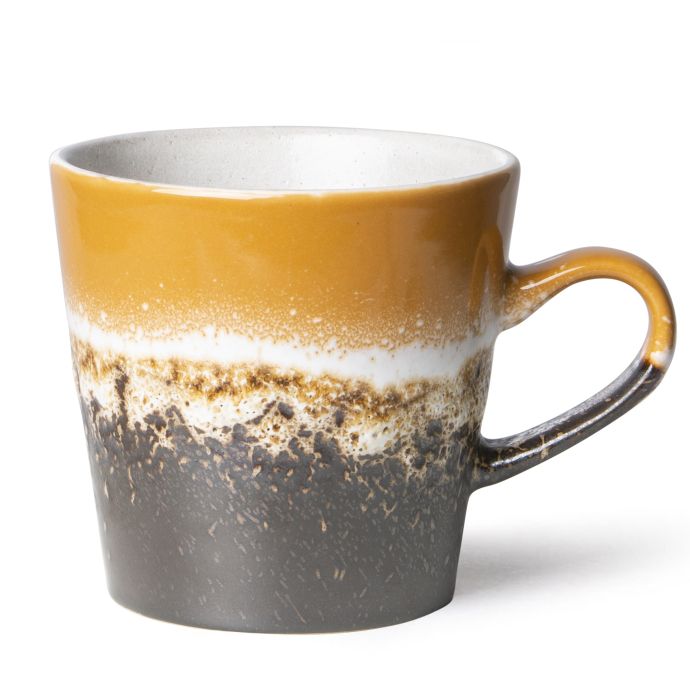 HK living / Keramický hrnek na americano 70's Fire 250 ml