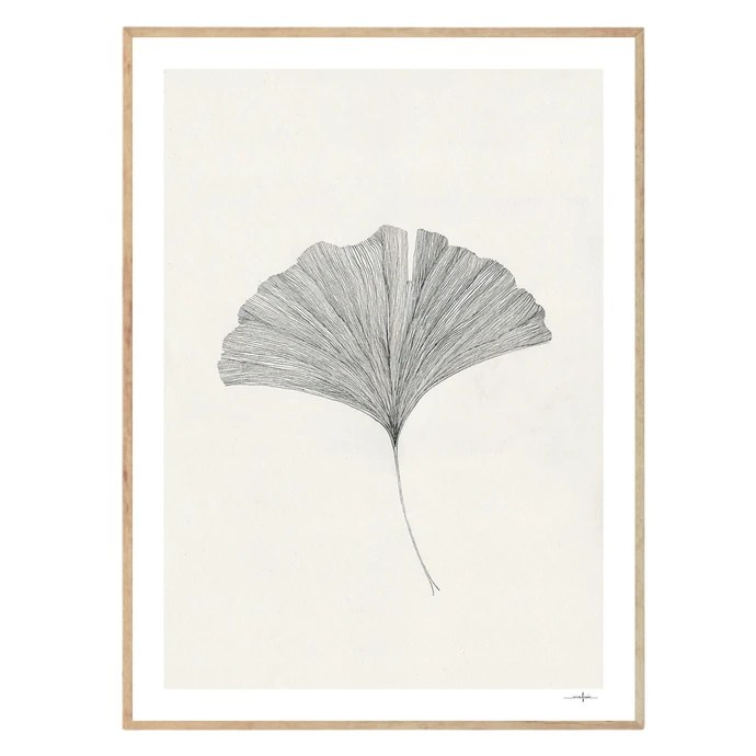 THE POSTER CLUB / Autorský plakát Ginkgo Leaf by Ana Frois 30x40 cm