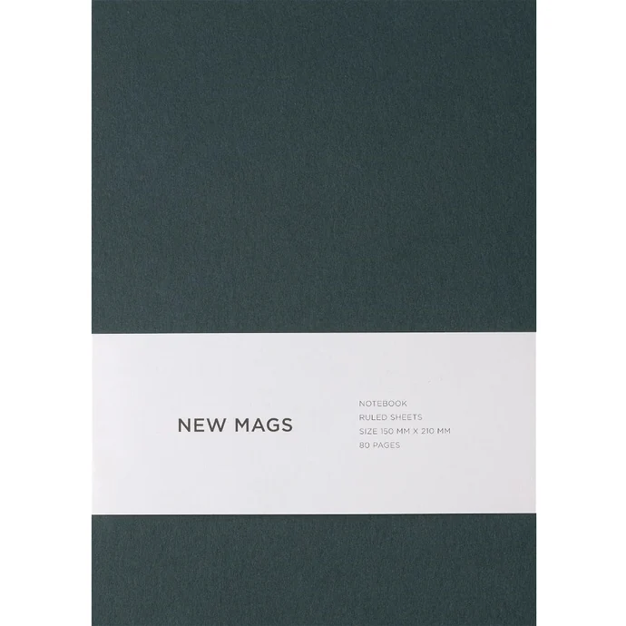 New Mags / Linajkovaný zošit Moss Green A5