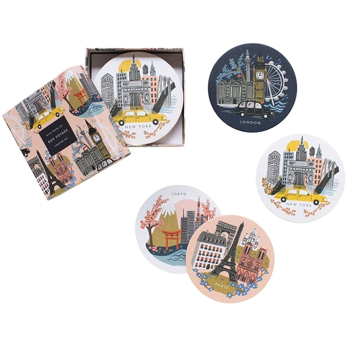 Rifle Paper Co. / Set podtácok Cities - 8ks