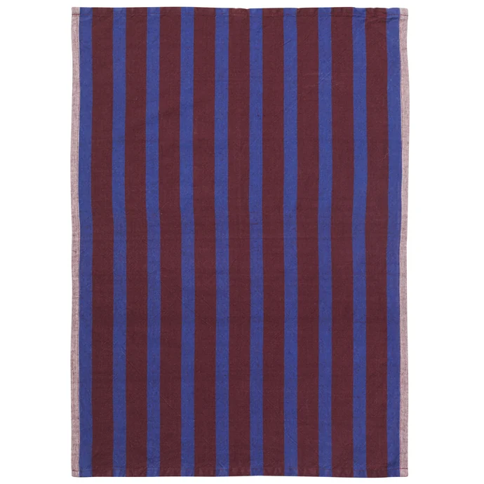 Ferm Living / Kuchyňská utěrka Hale Brown/Navy Blue
