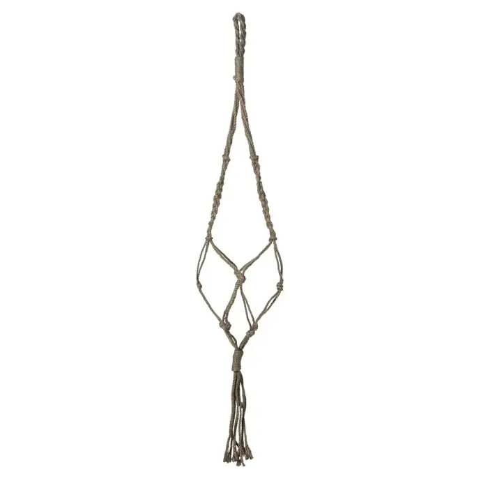 Ib Laursen / Jutový závěs na květináč Grey 95 cm