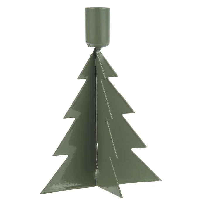 IB LAURSEN / Kovový vánoční svícen Christmas Tree Green