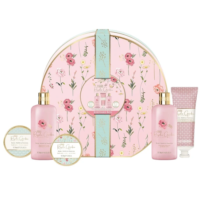 Baylis & Harding / Dárková sada tělové kosmetiky v boxu Rose, Poppy & Vanilla