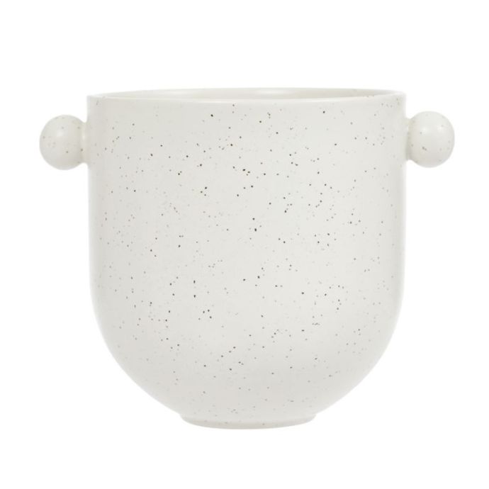 OYOY / Kameninový obal na kvetináč Saga Off White