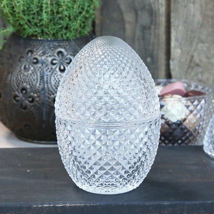 Chic Antique / Skleněná dóza Egg