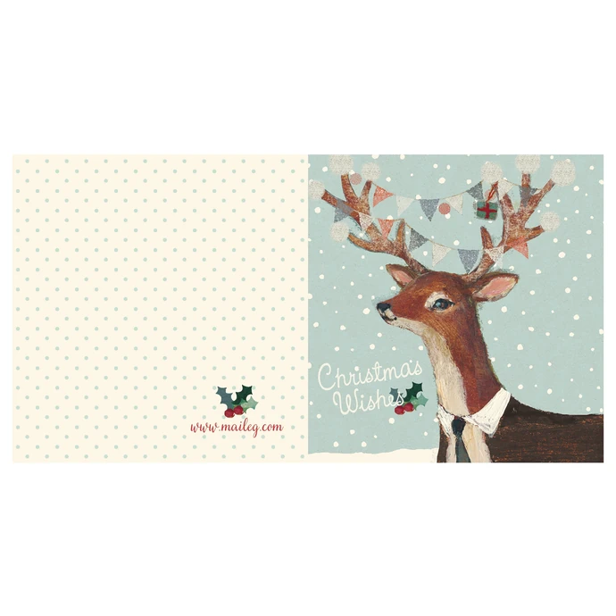 Maileg / Vánoční přání s obálkou Reindeer