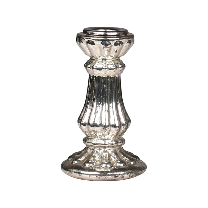 Chic Antique / Svietnik na vysokú sviečku Antique Silver