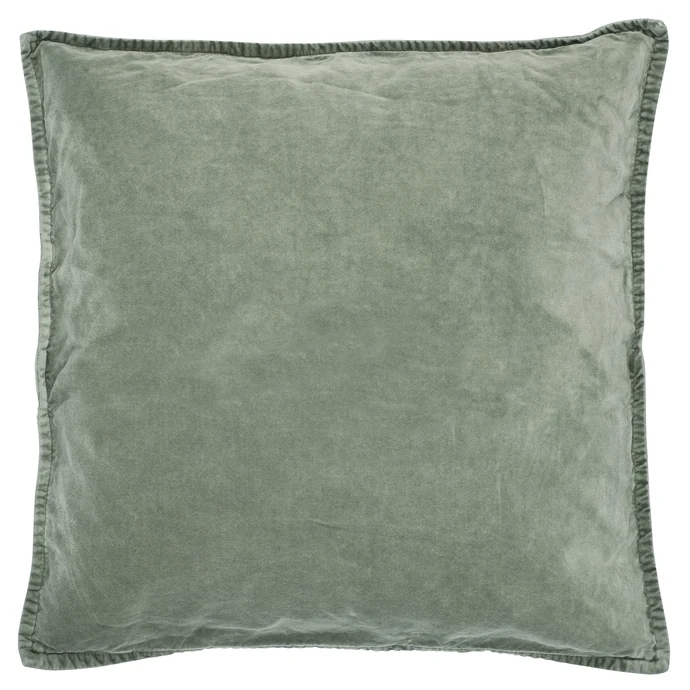 IB LAURSEN / Sametový povlak na polštář Velvet Olive 52×52 cm