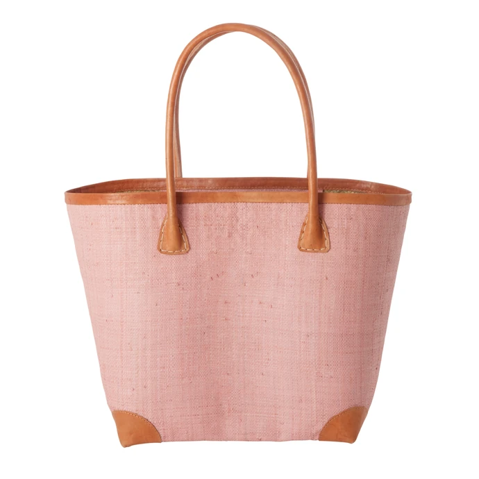 rice / Nákupná taška z rafie Soft Pink