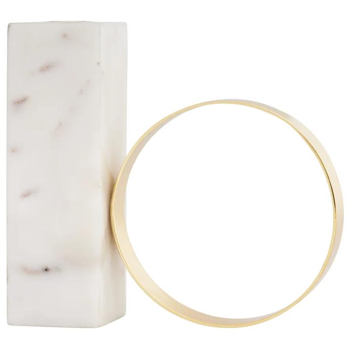 OYOY / Designový svícen White Marble & Brass