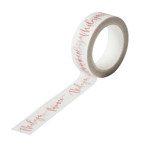Bella Rose / Vánoční papírová lepicí páska Miluju Vánoce