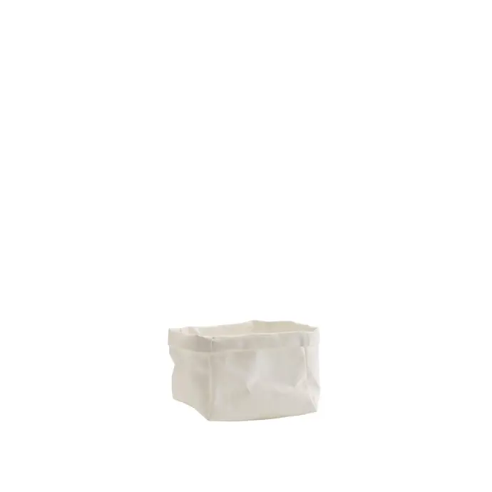 MADAM STOLTZ / Papírový box White 14 x 10 cm