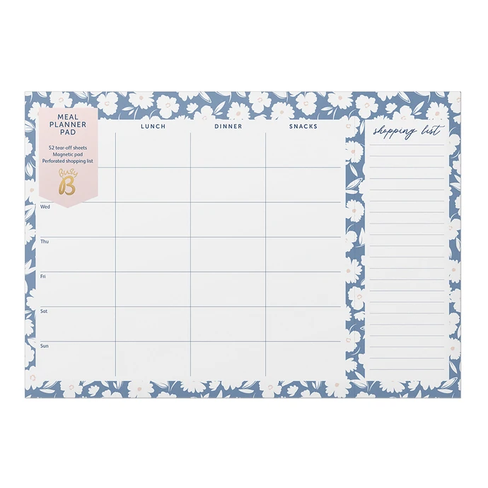 Busy B / Týždenný plánovač jedla Meal Planner Blue Ditsy