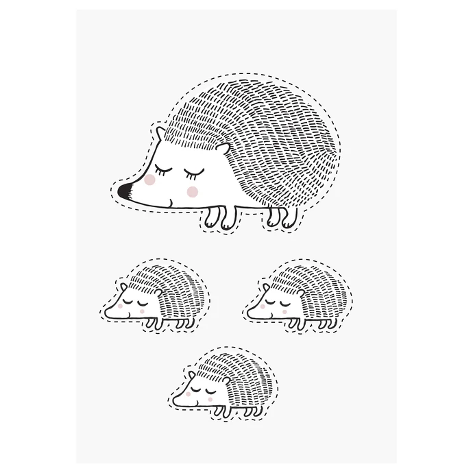 Bloomingville / Nástěnná samolepka Hedgehog