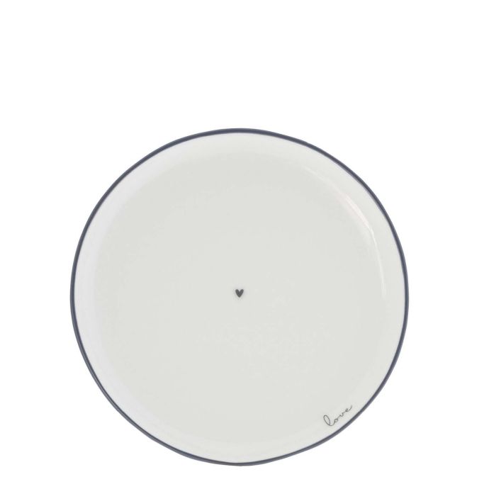 Bastion Collections / Dezertný tanier White/Little Love 16cm