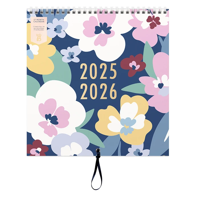 Busy B / Nástěnný kalendář na 17 měsíců Floral 2025/26