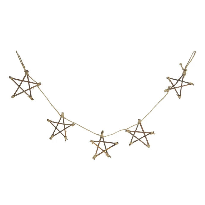 Ib Laursen / Girlanda s drevenými hviezdičkami Stars 70 cm