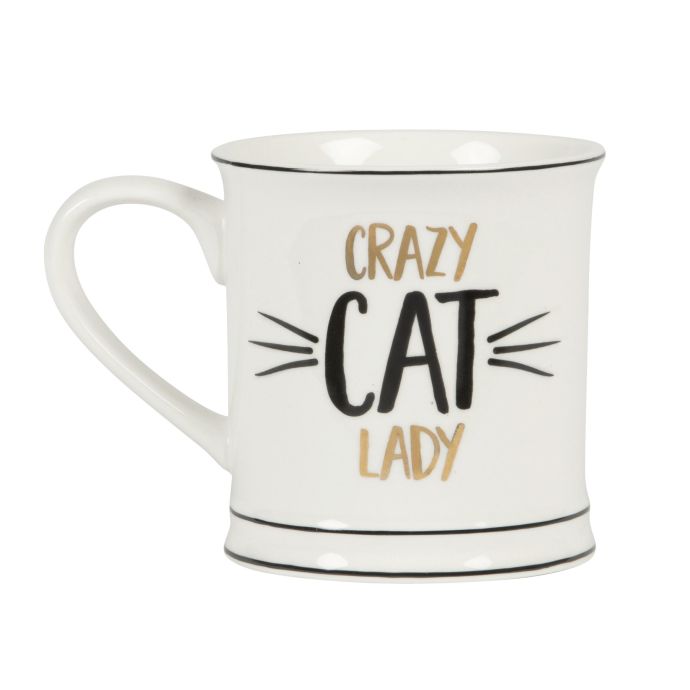 sass & belle / Porcelánový hrnček Crazy Cat Lady 400 ml