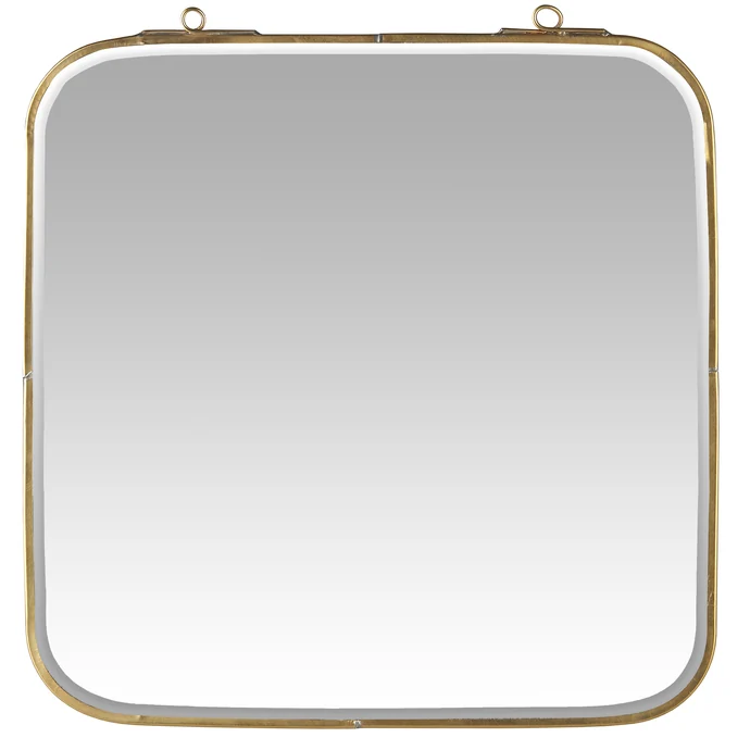IB LAURSEN / Nástenné zrkadlo v kovovom ráme Square 30 cm