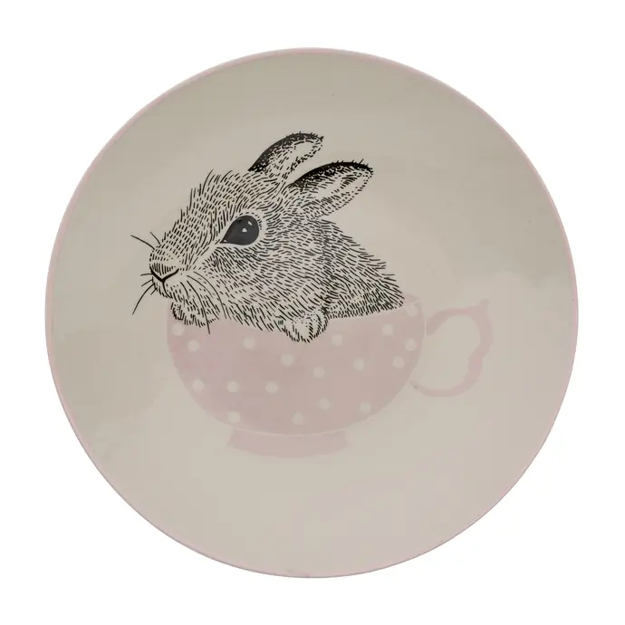 Bloomingville / Keramický tanierik Baby Bunny Nude 20 cm