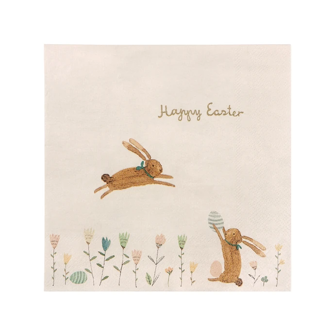 Maileg / Velikonoční papírové ubrousky Happy Easter 16ks