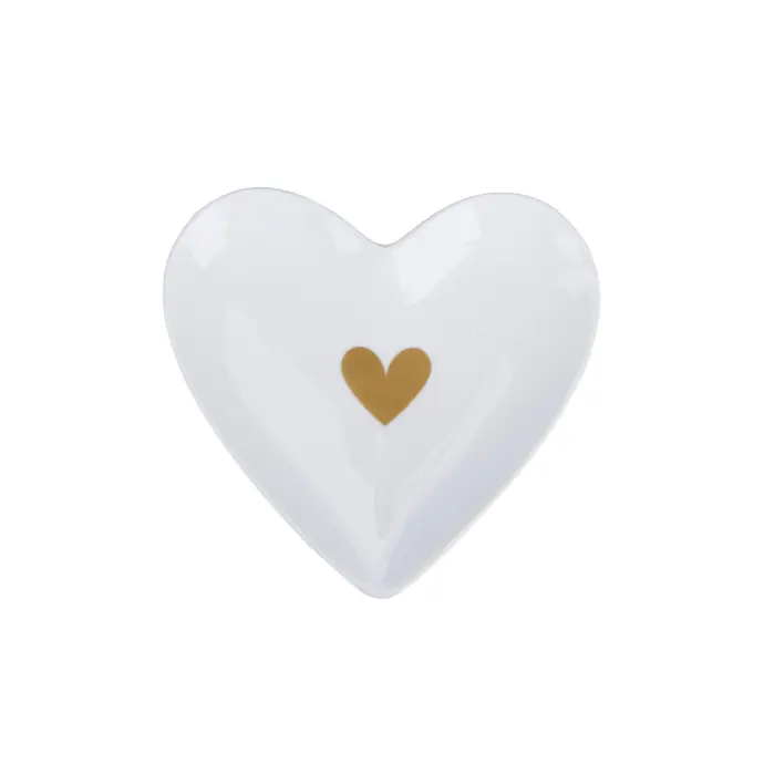 Krasilnikoff / Porcelánový tácek Heart of Gold