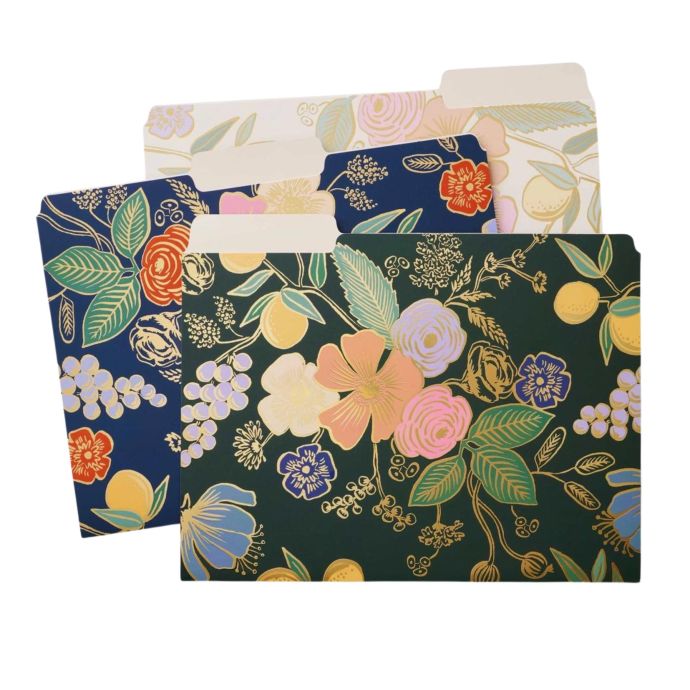 Rifle Paper Co. / Papierové zložky na dokumenty Colette - set 6 ks