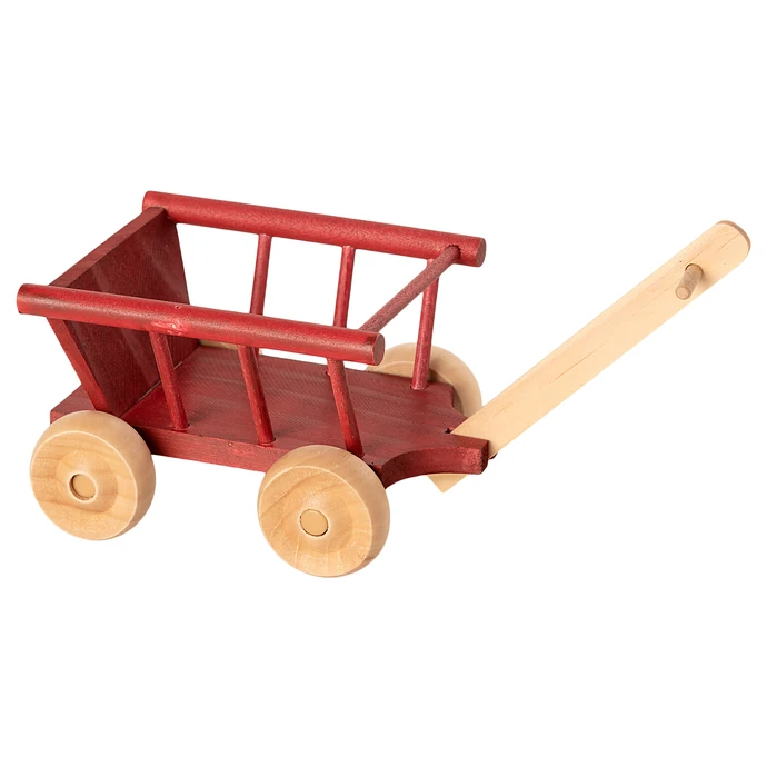Maileg / Dřevěný vozík pro zvířátka Maileg Dusty Red