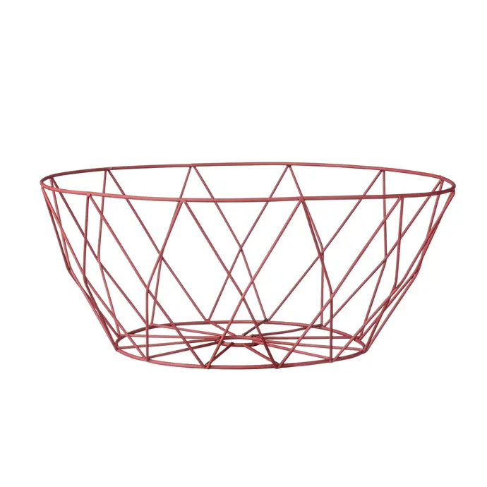 Bloomingville / Drôtený košík na pečivo Red