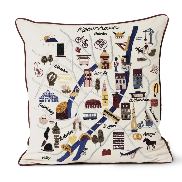 ferm LIVING / Bavlněný polštář Copenhagen Cushion 50 x 50 cm