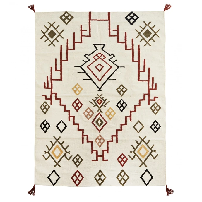 MADAM STOLTZ / Bavlnený koberec Off White Cotton