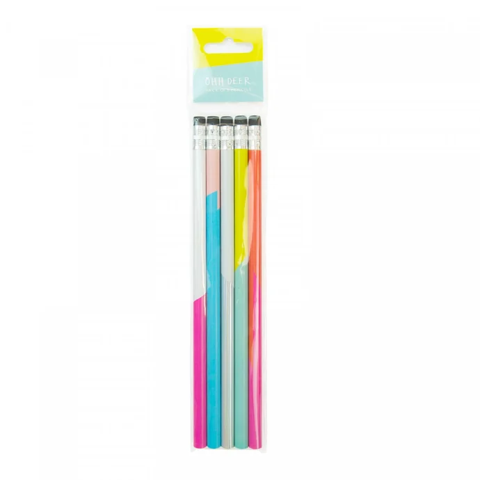 Ohh Deer / Tužky Colour Blocking Pencil - set 5 ks