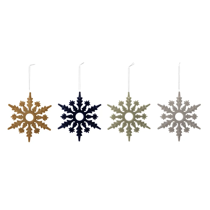 Bloomingville / Závěsná ozdoba Snowflake Multi - set 4 ks