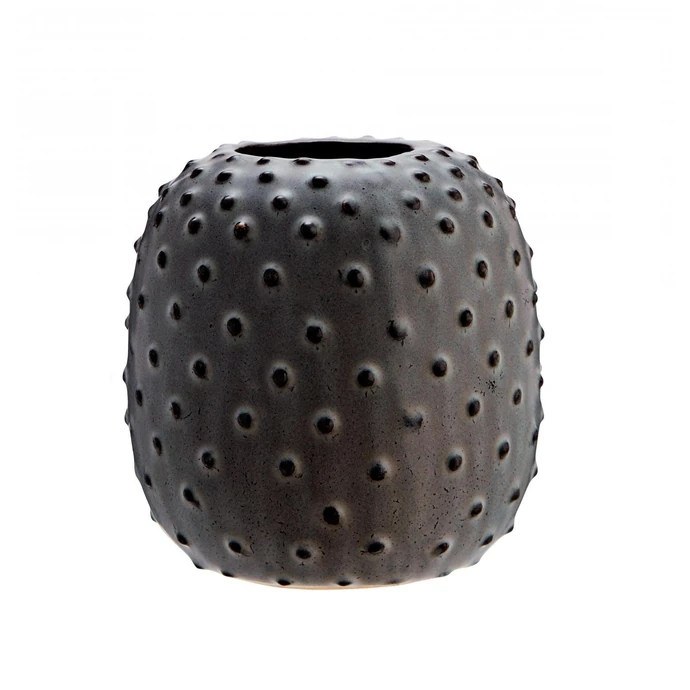 MADAM STOLTZ / Keramická váza Plastic Dots Grey