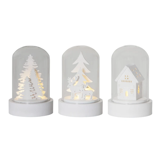 STAR TRADING / Svietiaca dekorácia Winter Fairytale Kupol – set 3 kusov