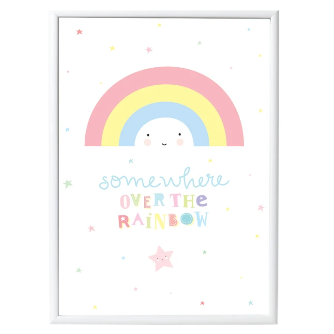 A Little Lovely Company / Dětský plakát Pastel Rainbow 50x70 cm