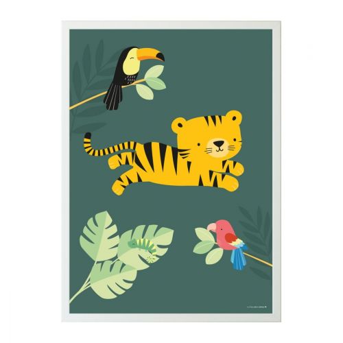 A Little Lovely Company / Dětský plakát Jungle Tiger 50 x 70 cm
