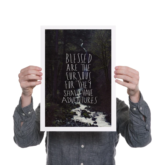 Ohh Deer / Pigmentový giclée tisk Blessed Are The Curious A3