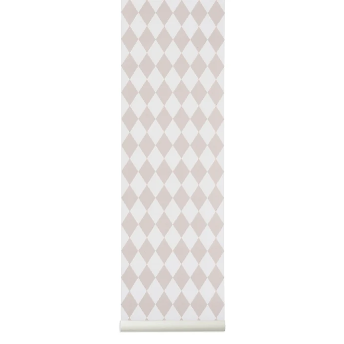 Ferm Living / Papírová tapeta Harlequin Rose