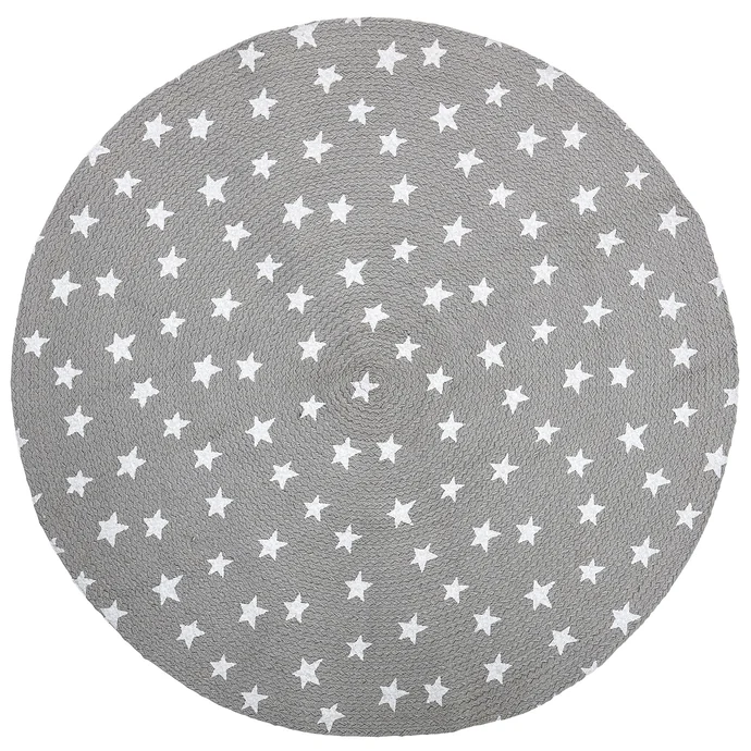 Bloomingville / Dětský jutový kobereček Stars Grey 100 cm